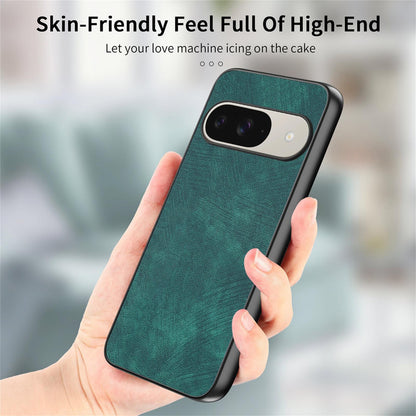 For Google Pixel 11 Pro Vintage Leather PC Back Cover Phone Case - Green - SYA002808307D