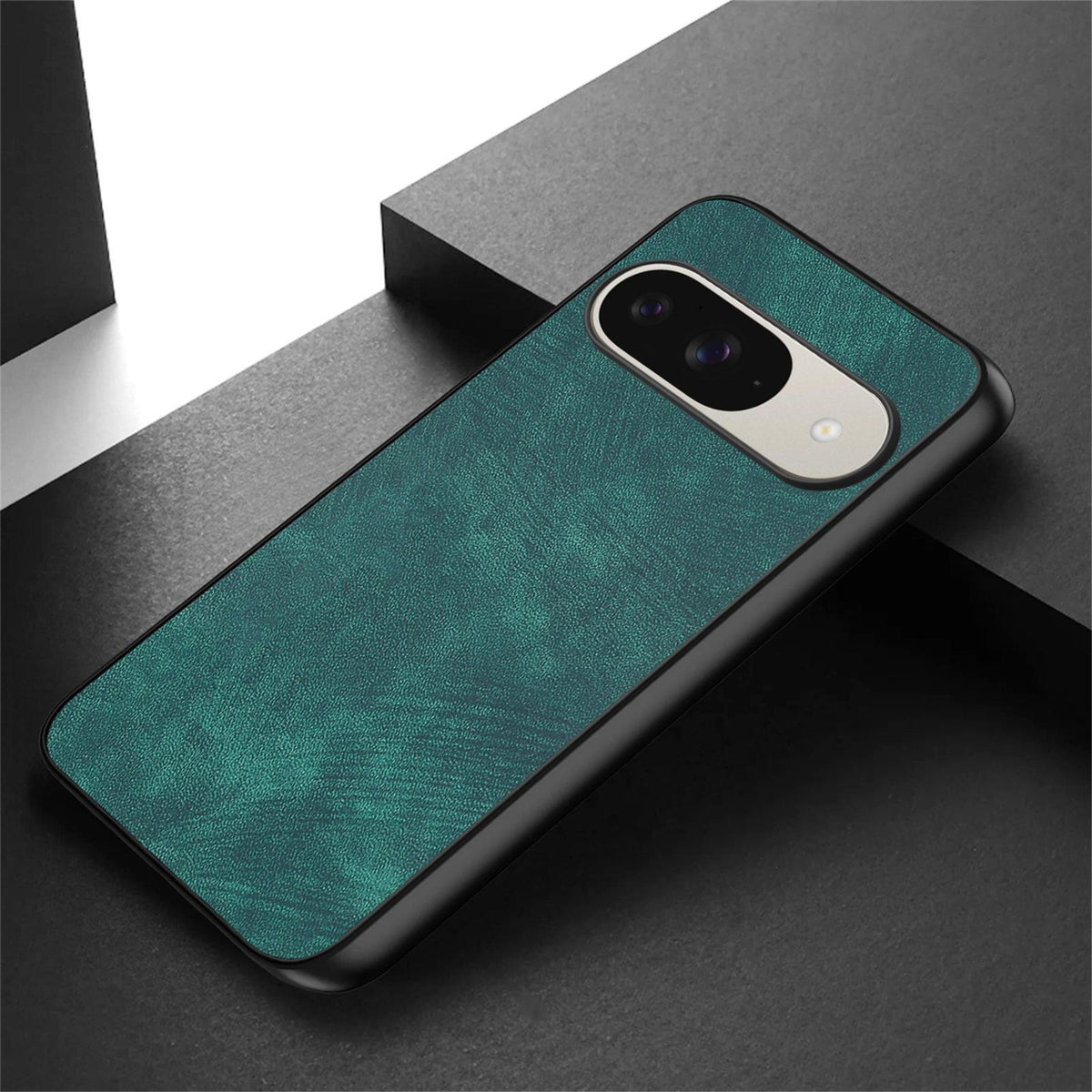 For Google Pixel 11 Pro Vintage Leather PC Back Cover Phone Case - Green - SYA002808307D