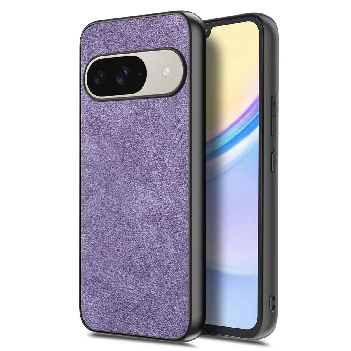 For Google Pixel 11 Pro Vintage Leather PC Back Cover Phone Case - Purple - SYA002808307E