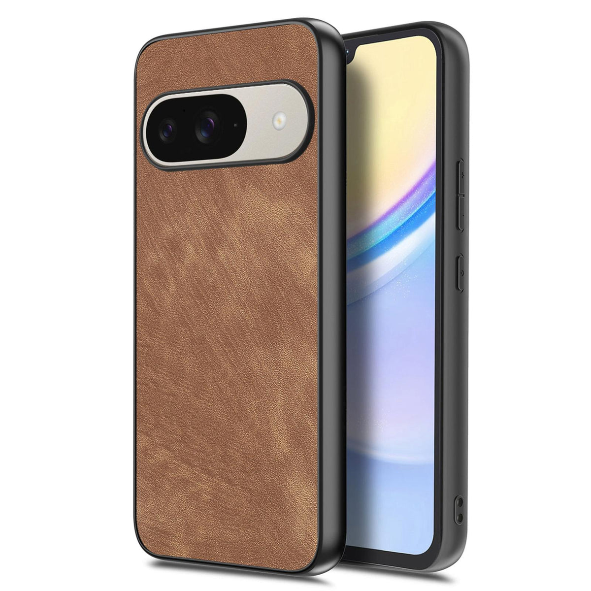 For Google Pixel 11 Pro Vintage Leather PC Back Cover Phone Case - Brown - SYA002808307F