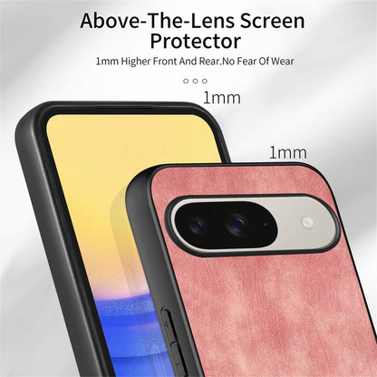For Google Pixel 11 Pro XL Vintage Leather PC Back Cover Phone Case - Pink - SYA002808308A
