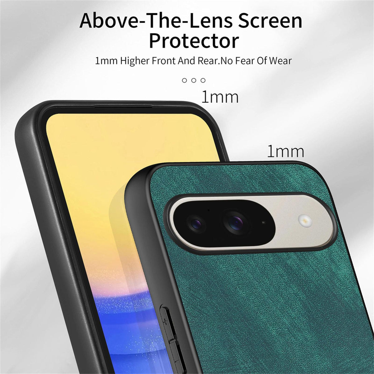 For Google Pixel 11 Pro XL Vintage Leather PC Back Cover Phone Case - Green - SYA002808308D