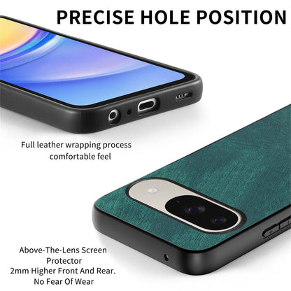 For Google Pixel 11 Pro XL Vintage Leather PC Back Cover Phone Case - Green - SYA002808308D