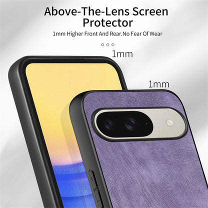 For Google Pixel 11 Pro XL Vintage Leather PC Back Cover Phone Case - Purple - SYA002808308E