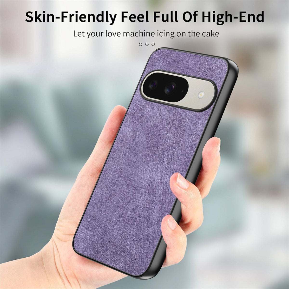 For Google Pixel 11 Pro XL Vintage Leather PC Back Cover Phone Case - Purple - SYA002808308E
