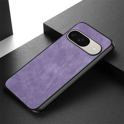 For Google Pixel 11 Pro XL Vintage Leather PC Back Cover Phone Case - Purple - SYA002808308E