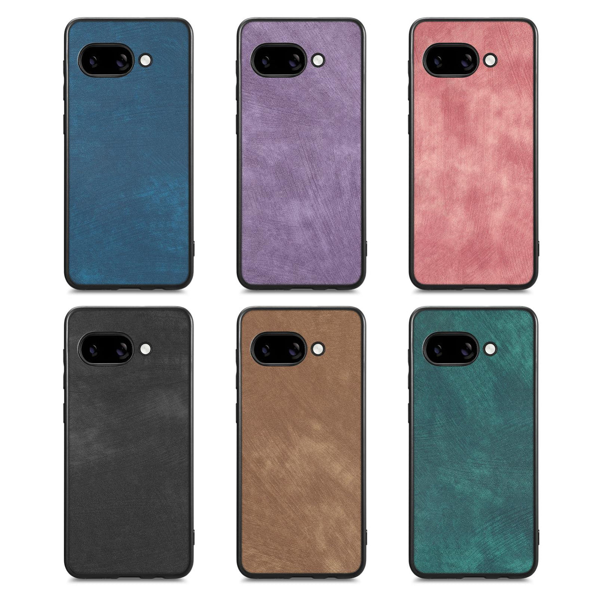 For Google Pixel 11 Pro Vintage Leather PC Back Cover Phone Case - Black - SYA002808307B