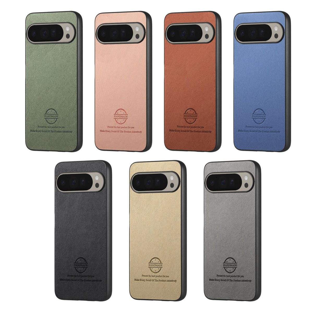 For Google Pixel 11 Pro Twill Fabric Leather Skin Back Phone Case - Blue - SYA002810207A