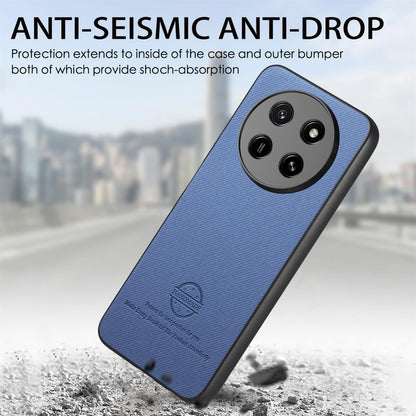 For Honor X80 Pro Max 5G Twill Fabric Leather Skin Back Phone Case - Blue - SYA002811608A