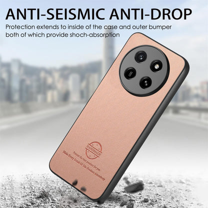 For Honor X80 Pro Max 5G Twill Fabric Leather Skin Back Phone Case - Pink - SYA002811608C