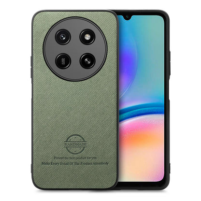 For Honor X80 Pro Max 5G Twill Fabric Leather Skin Back Phone Case - Green - SYA002811608D