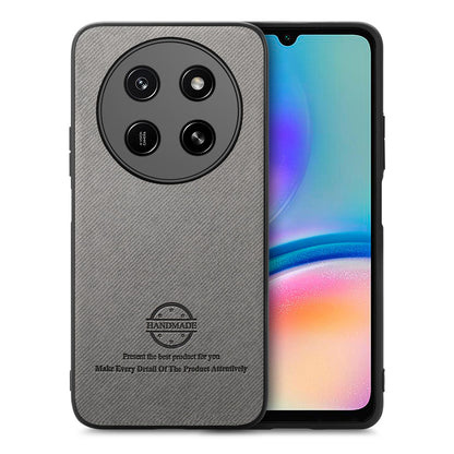 For Honor X80 Pro Max 5G Twill Fabric Leather Skin Back Phone Case - Gray - SYA002811608E