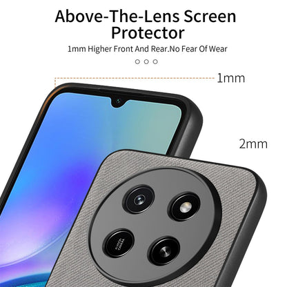 For Honor X80 Pro Max 5G Twill Fabric Leather Skin Back Phone Case - Gray - SYA002811608E