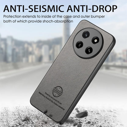 For Honor X80 Pro Max 5G Twill Fabric Leather Skin Back Phone Case - Gray - SYA002811608E