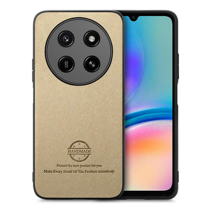 For Honor X80 Pro Max 5G Twill Fabric Leather Skin Back Phone Case - Khaki - SYA002811608F