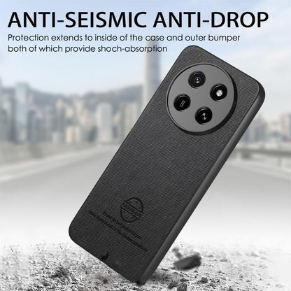 For Honor X80 Pro Max 5G Twill Fabric Leather Skin Back Phone Case - Black - SYA002811608G