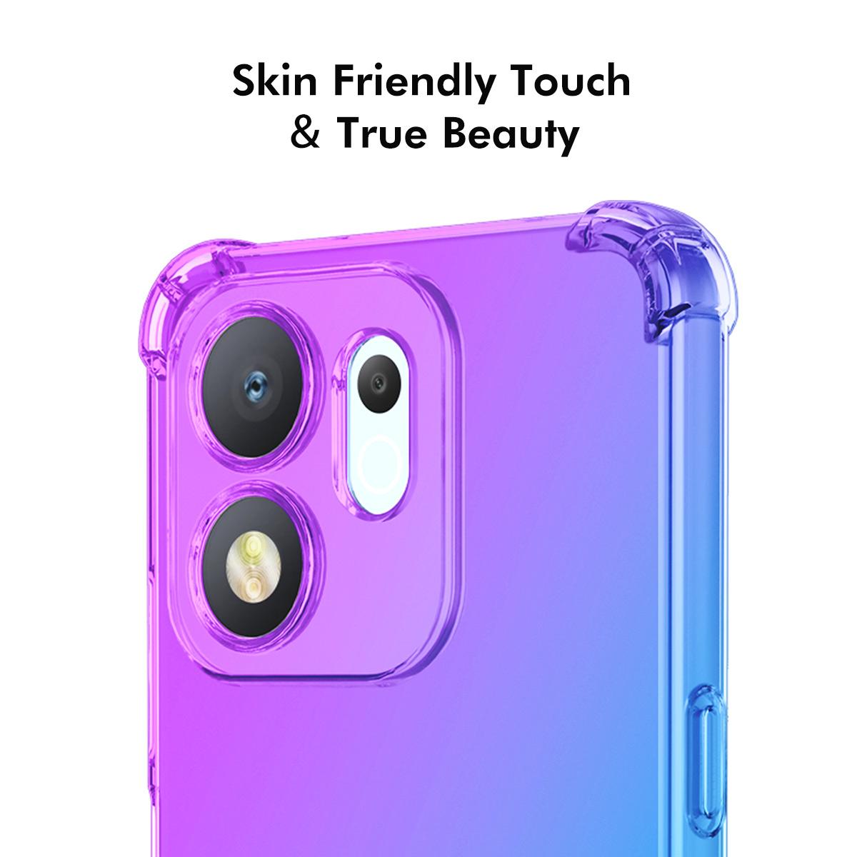 For Honor 600 Smart / X7e Plus ENKAY Hat-Prince Gradient Airbag TPU Phone Case - Pink Gold - SYA002820616A