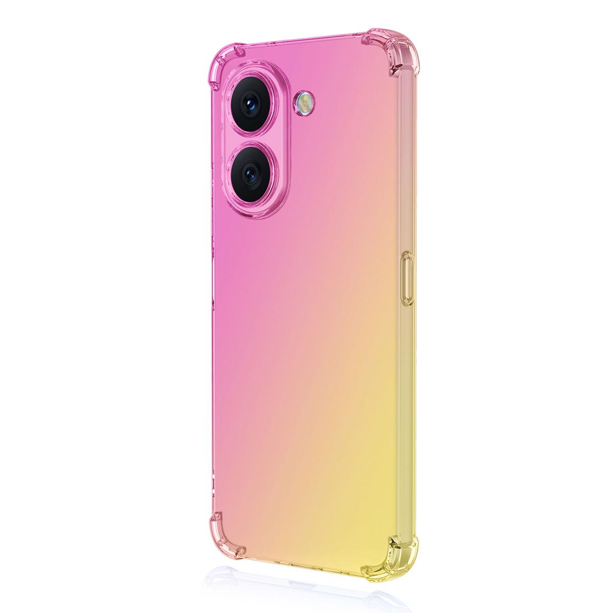 For Honor X7e 4G ENKAY Hat-Prince Gradient Airbag TPU Phone Case - Pink Gold - SYA002820617A
