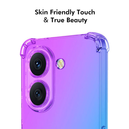 For Honor X7e 4G ENKAY Hat-Prince Gradient Airbag TPU Phone Case - Purple Gold - SYA002820617B