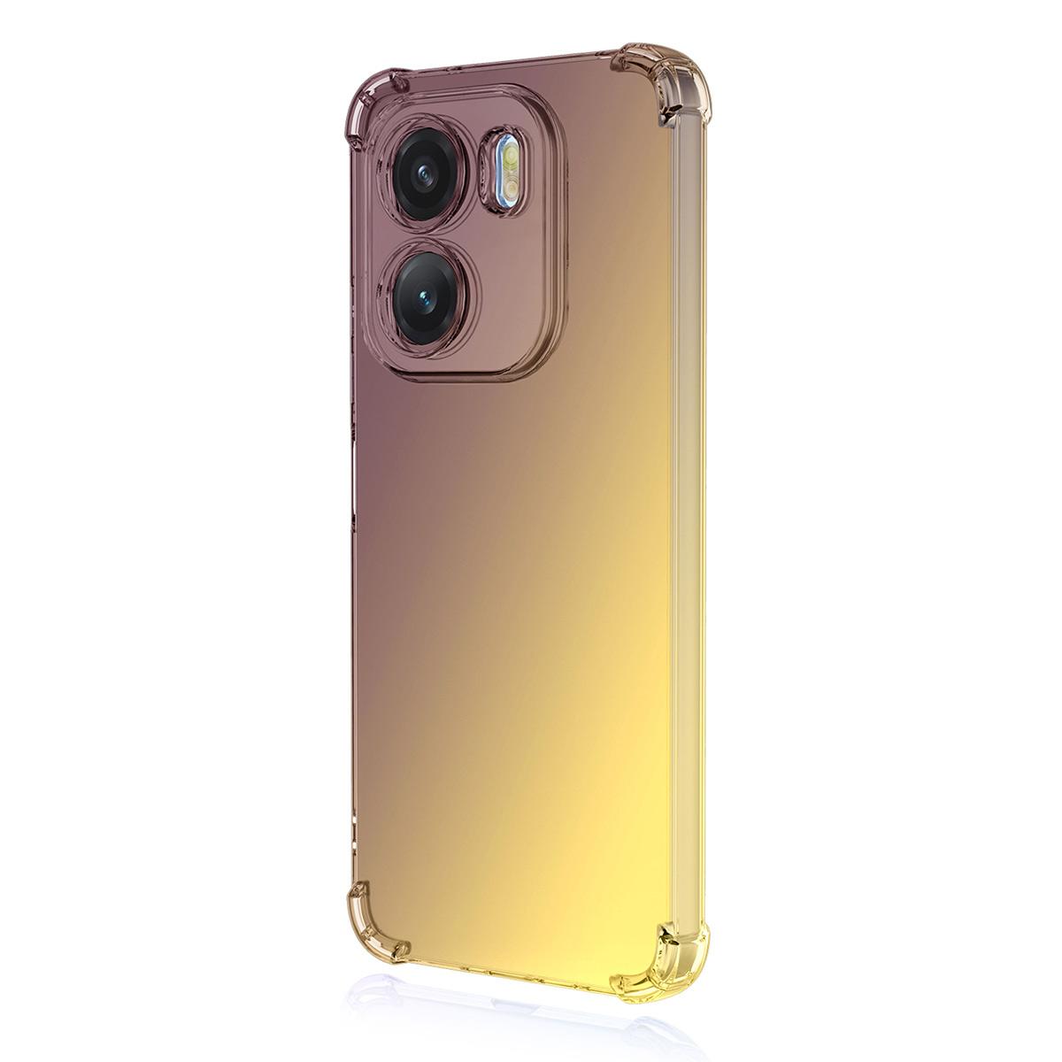 For Honor X6e 4G ENKAY Hat-Prince Gradient Airbag TPU Phone Case - Purple Gold - SYA002820618B