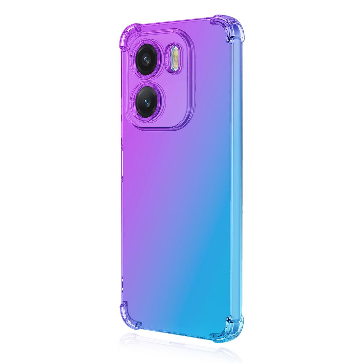 For Honor X6e 4G ENKAY Hat-Prince Gradient Airbag TPU Phone Case - Purple Blue - SYA002820618D