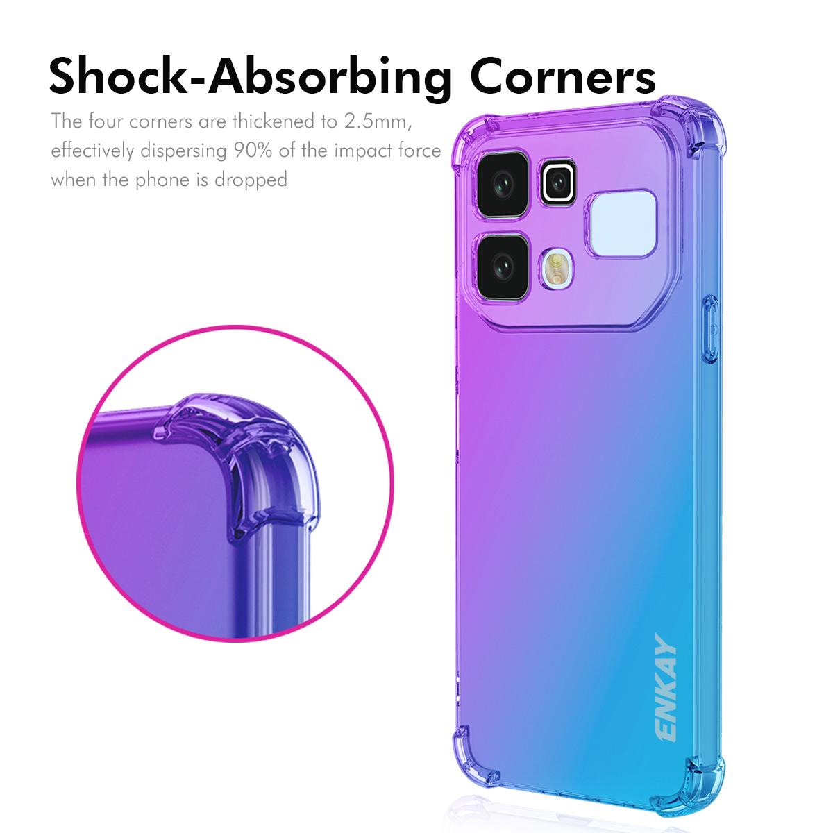 For Infinix Note 60 / 60 Pro 5G ENKAY Hat-Prince Gradient Airbag TPU Phone Case - Pink Gold - SYA002821210A