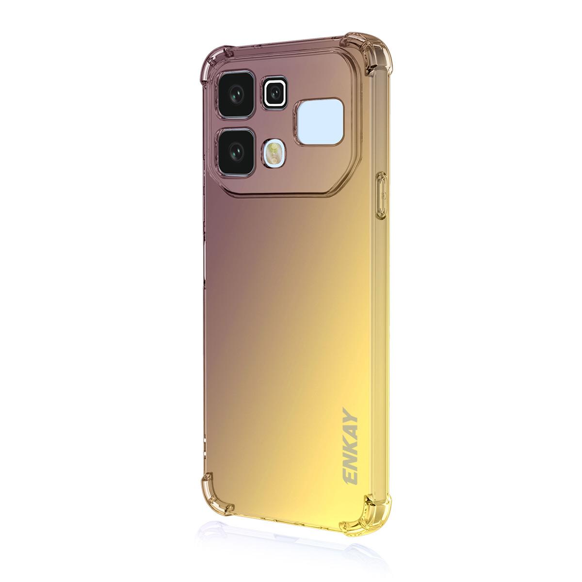 For Infinix Note 60 / 60 Pro 5G ENKAY Hat-Prince Gradient Airbag TPU Phone Case - Purple Gold - SYA002821210B