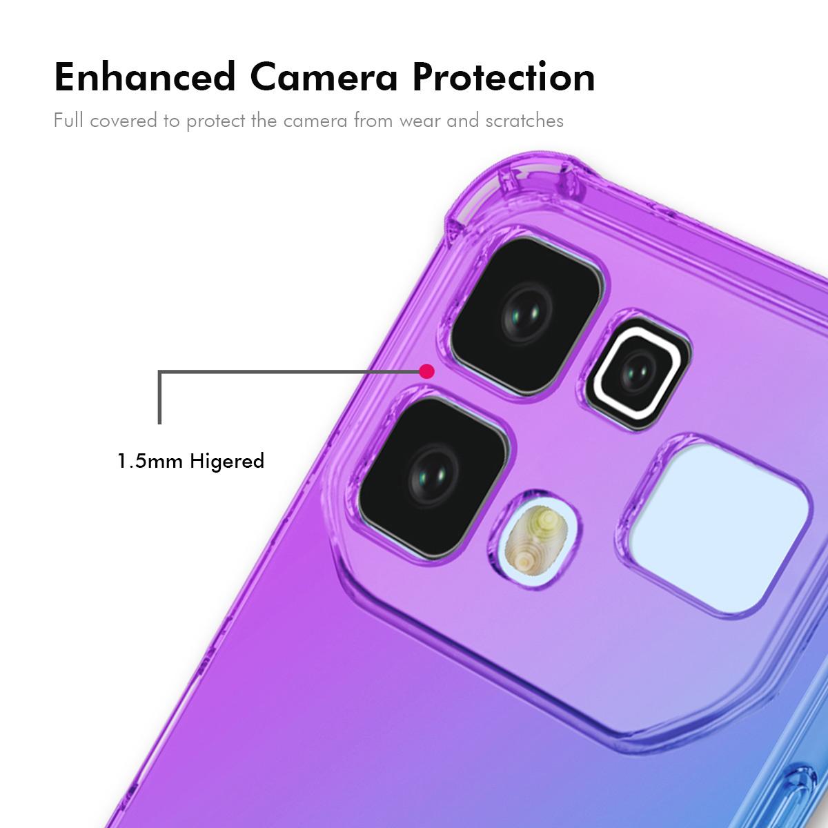For Infinix Note 60 / 60 Pro 5G ENKAY Hat-Prince Gradient Airbag TPU Phone Case - Purple Gold - SYA002821210B