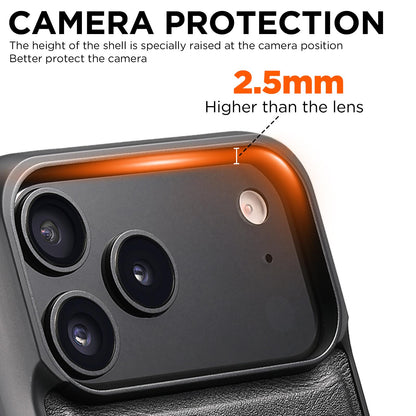For iPhone 18 Pro Suteni G5 Cowhide Leather MagSafe Magnetic Phone Case - Black - SYA002821624A