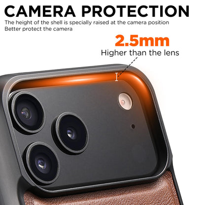 For iPhone 18 Pro Suteni G5 Cowhide Leather MagSafe Magnetic Phone Case - Brown - SYA002821624B
