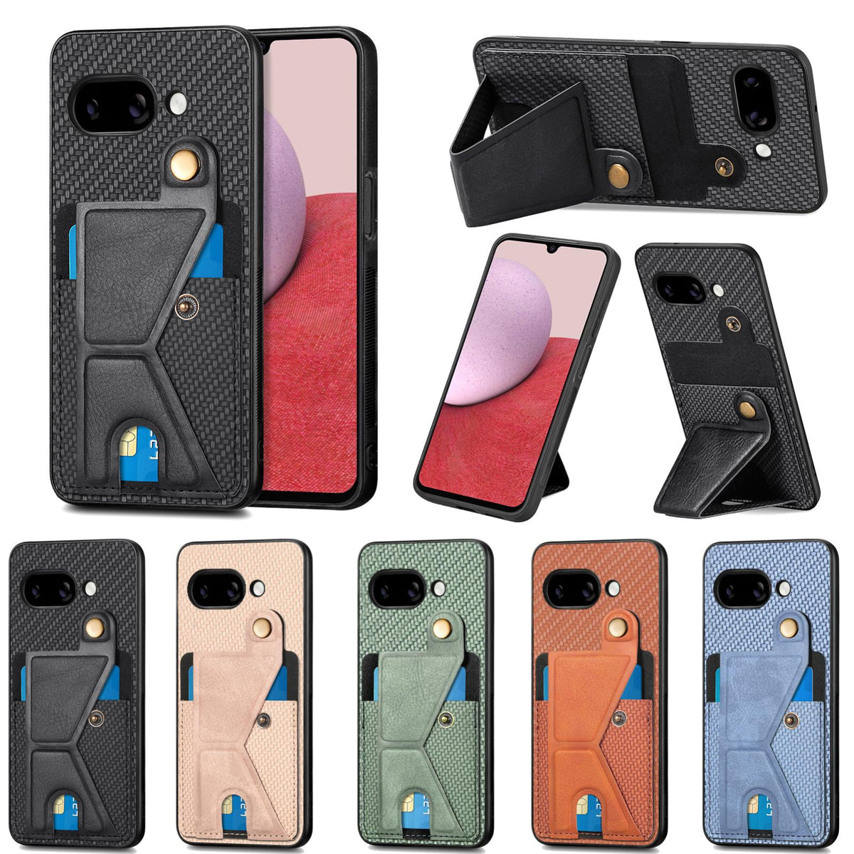 For Google Pixel 11 Carbon Fiber Wallet Flip Card K-shaped Holder Phone Case - Black - SYA002829707A