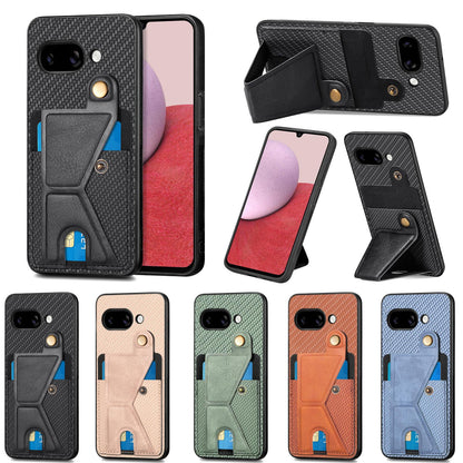 For Google Pixel 11 Carbon Fiber Wallet Flip Card K-shaped Holder Phone Case - Black - SYA002829707A