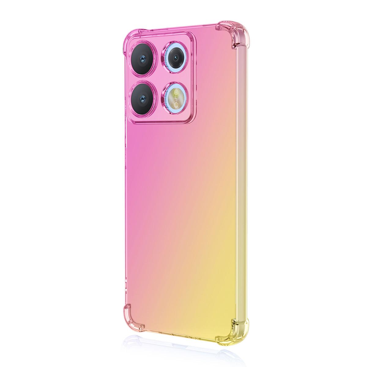 For Motorola Edge 70 Max 5G ENKAY Hat-Prince Gradient Airbag TPU Phone Case - Pink Gold - SYA002843609A