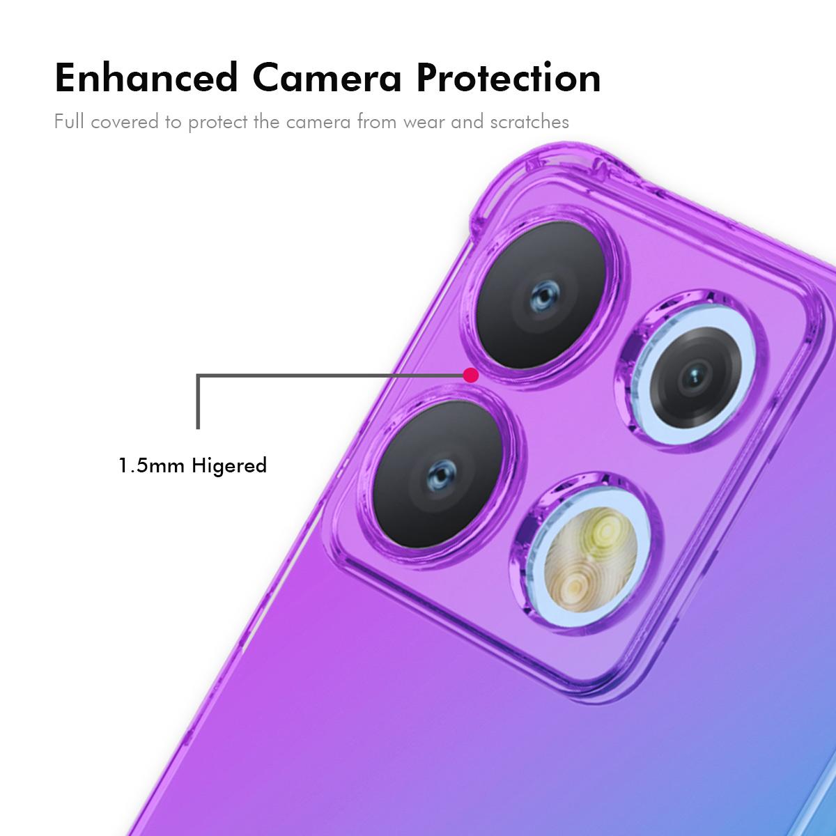 For Motorola Edge 70 Max 5G ENKAY Hat-Prince Gradient Airbag TPU Phone Case - Pink Gold - SYA002843609A