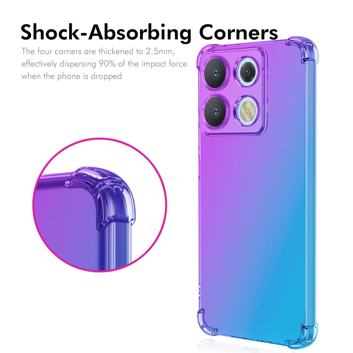 For Motorola Edge 70 Max 5G ENKAY Hat-Prince Gradient Airbag TPU Phone Case - Purple Gold - SYA002843609B