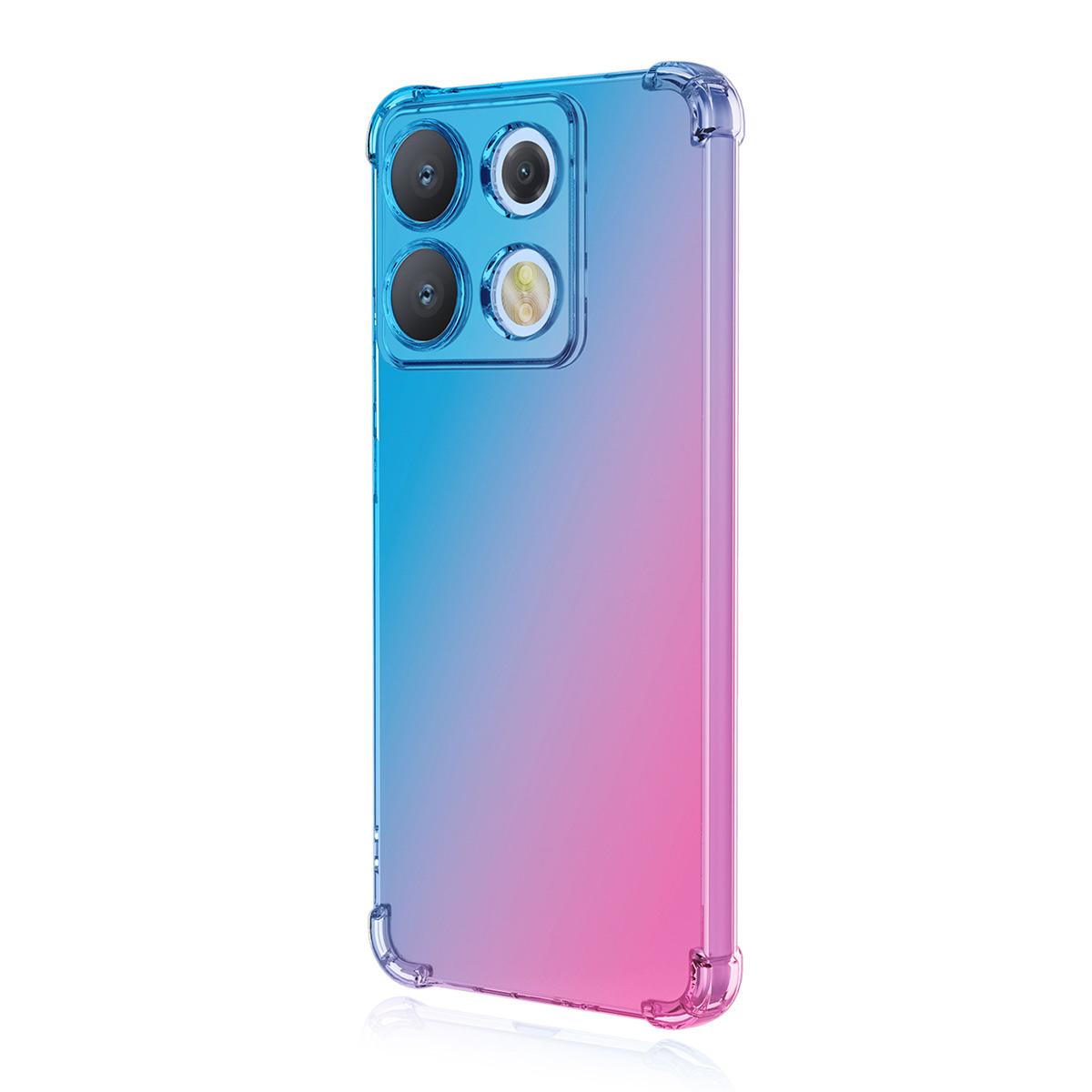 For Motorola Edge 70 Max 5G ENKAY Hat-Prince Gradient Airbag TPU Phone Case - Blue Pink - SYA002843609C