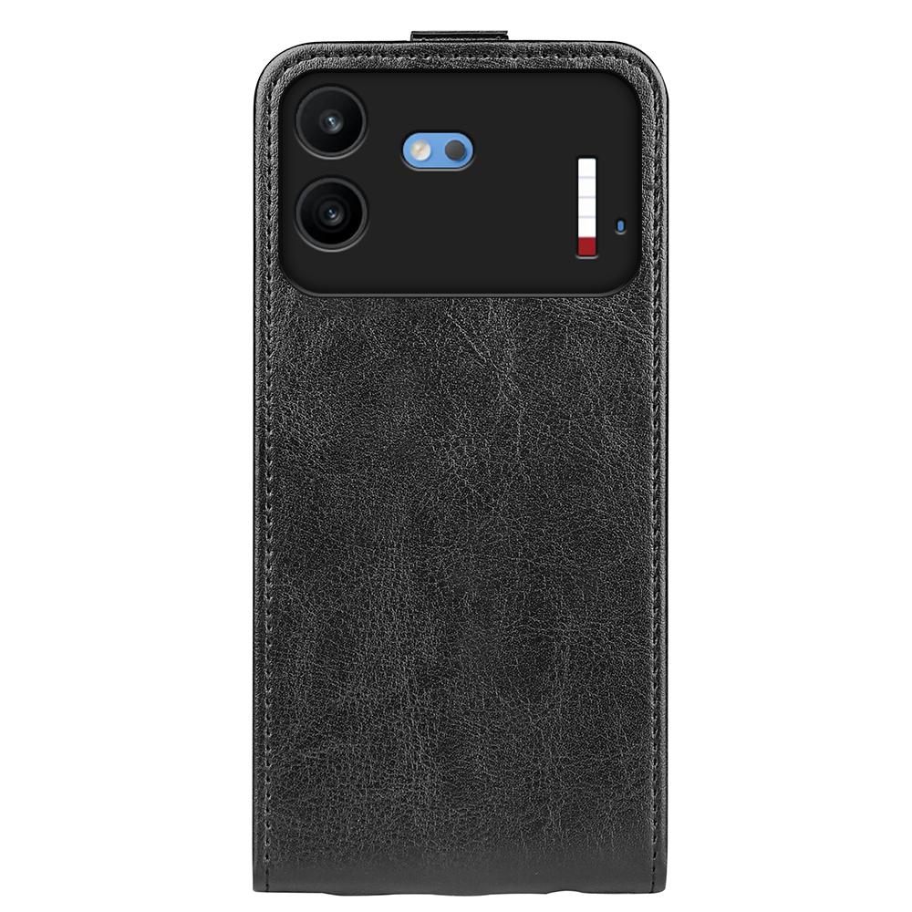For Nothing Phone 4b R64 Texture Single Vertical Flip Leather Phone Case - Black - SYA002844804A