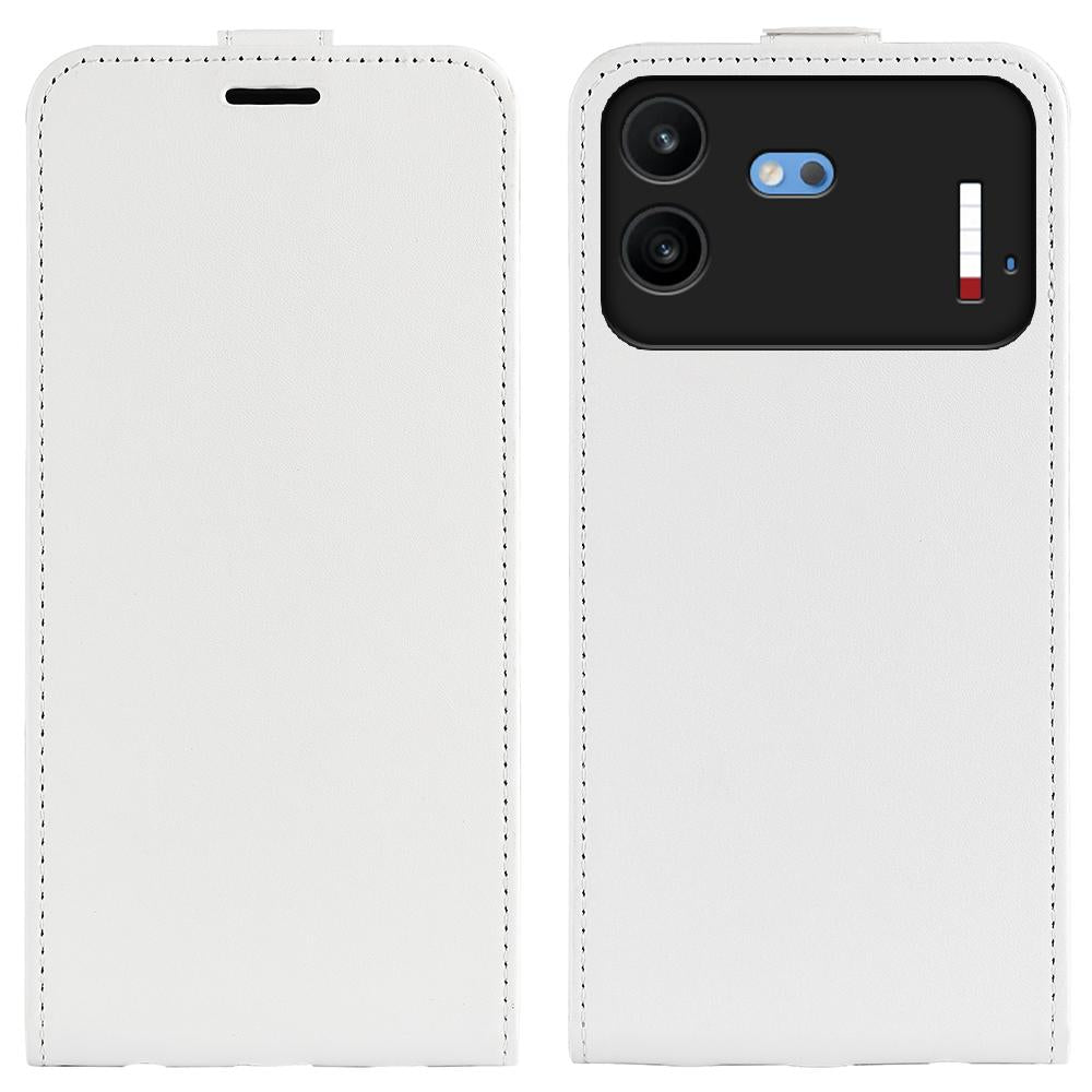 For Nothing Phone 4b R64 Texture Single Vertical Flip Leather Phone Case - White - SYA002844804B