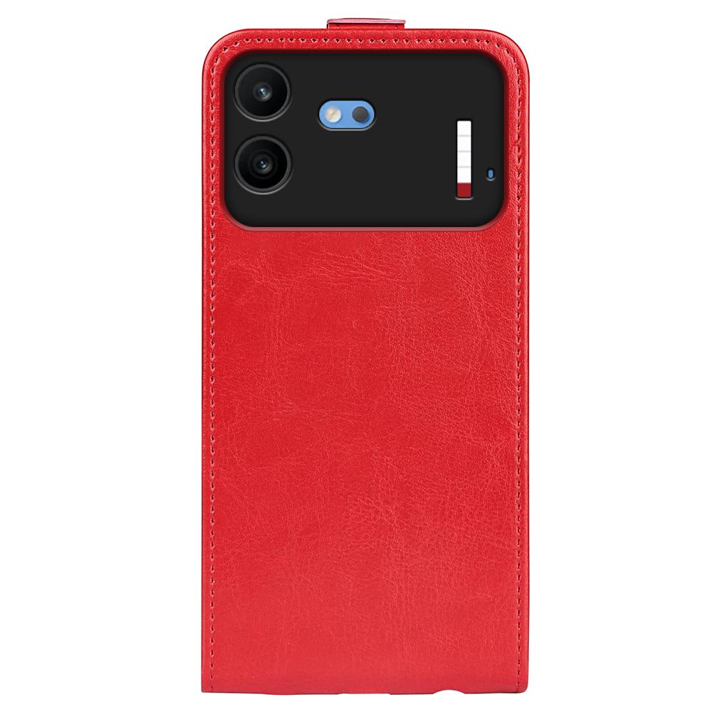 For Nothing Phone 4b R64 Texture Single Vertical Flip Leather Phone Case - Red - SYA002844804C