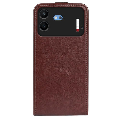 For Nothing Phone 4b R64 Texture Single Vertical Flip Leather Phone Case - Brown - SYA002844804D