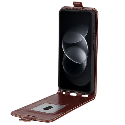 For Nothing Phone 4b R64 Texture Single Vertical Flip Leather Phone Case - Brown - SYA002844804D