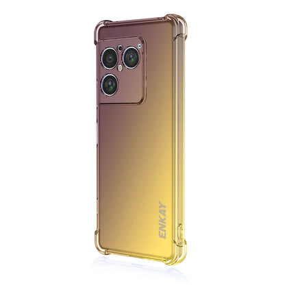 For Sony Xperia 1 VIII ENKAY Hat-Prince Gradient Airbag TPU Phone Case - Purple Gold - SYA002864903B