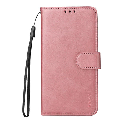 For Honor 600 Smart 5G ENKAY Card Wallet Calf Texture Leather Phone Case with Screen Film(Pink)