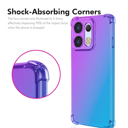 For OPPO Reno16 5G Global ENKAY Hat-Prince Gradient Airbag TPU Phone Case - Purple Gold - SYA002913807B