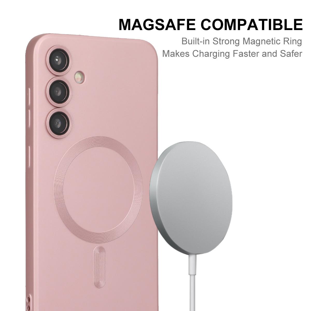 For Galaxy A27 5G ENKAY MagSafe Matte TPU Phone Case with Lens Film(Burgundy)