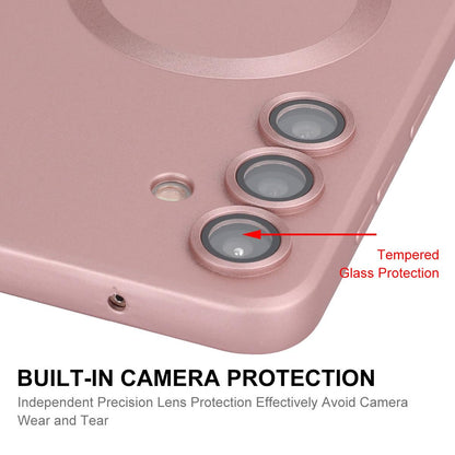 For Galaxy A18 4G / 5G ENKAY MagSafe Matte TPU Phone Case with Lens Film(Burgundy)