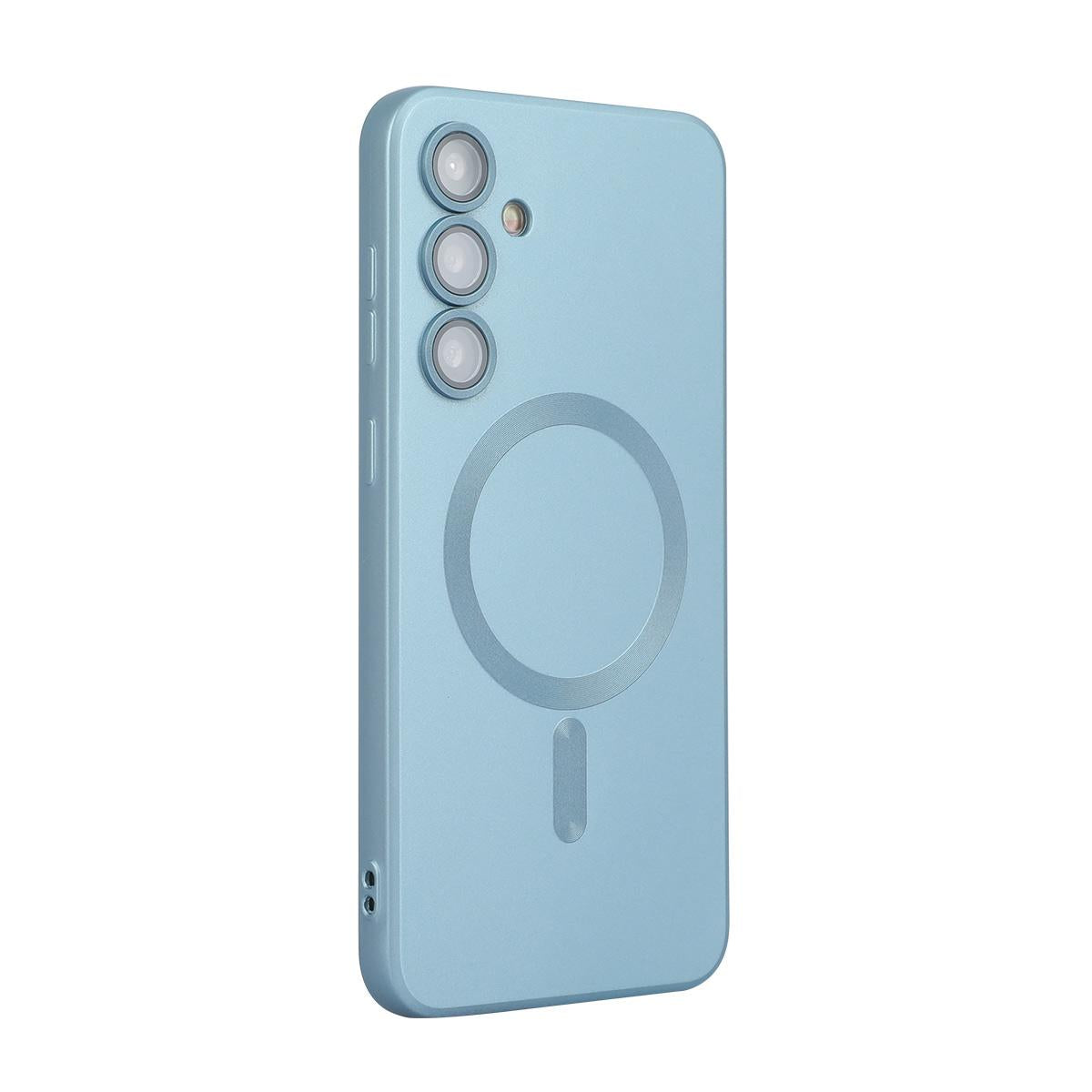 For Galaxy A08 4G ENKAY MagSafe Matte TPU Phone Case with Lens Film(Sierra Blue)