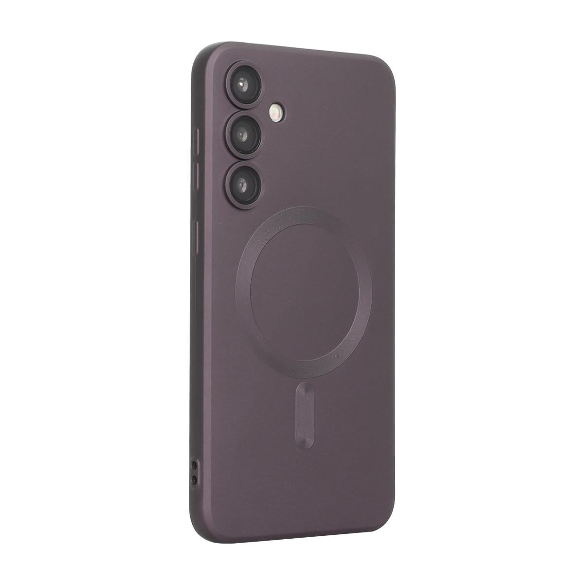 For Galaxy S26 FE 5G ENKAY MagSafe Matte TPU Phone Case with Lens Film(Burgundy)