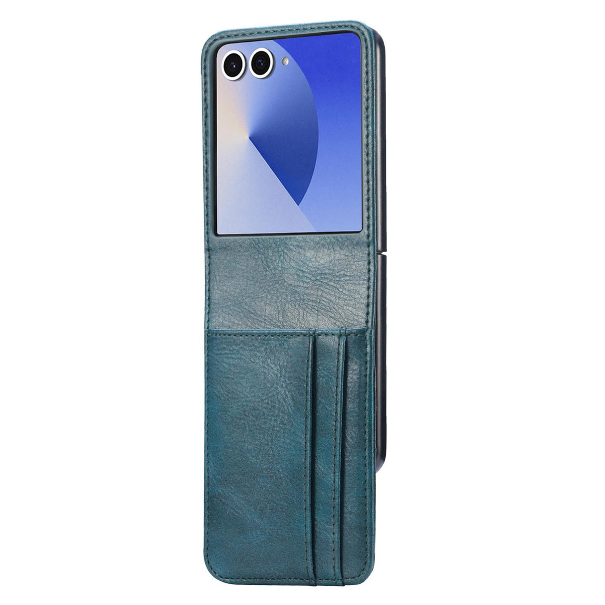 For Galaxy Z Flip8 5G Vertical Flip Card Slot Leather Phone Case - Green - SYA002944202B