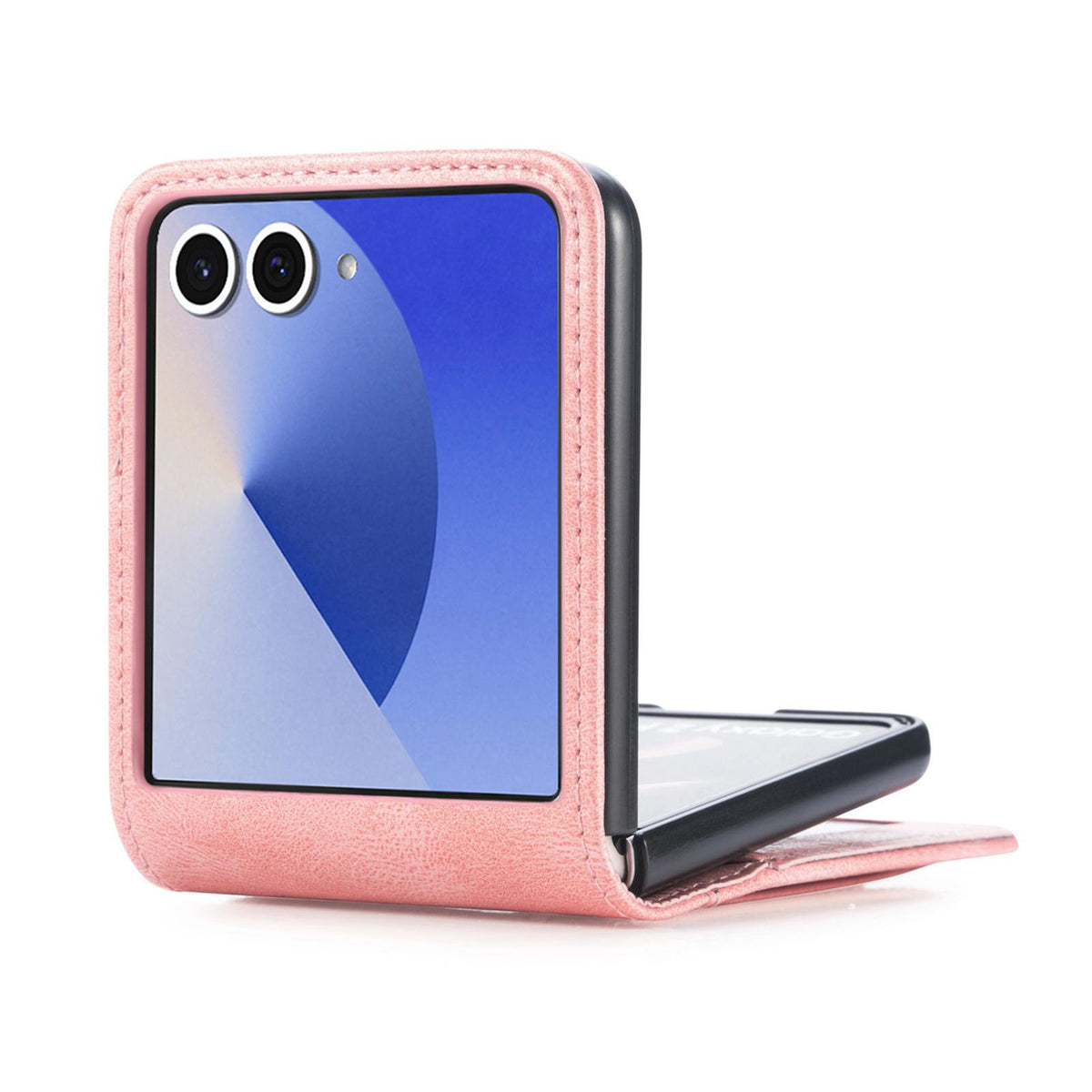 For Galaxy Z Flip8 5G Vertical Flip Card Slot Leather Phone Case - Pink - SYA002944202C